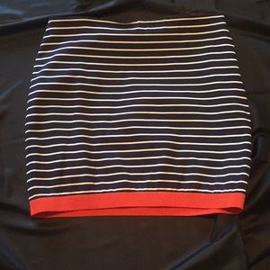 Ann Taylor Striped Stretch Skirt